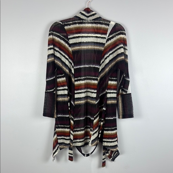 Artex Fashions Vintage Black and Brown Cardigan Sweater Open Front Size Medium - Picture 11 of 12